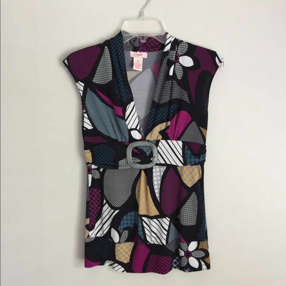 Multicolor Sleeveless Blouse Size Medium